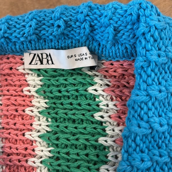 Zara 2p Chunky Knit Sweater Set Tank Top and Cardigan Small Blogger Favorite - Picture 7 of 9